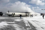 Delta aircraft Toronto Airport, Delta aircraft Toronto Airport visuals, delta aircraft flips upside down on landing at toronto airport, Delta aircraft