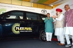 Toyota news, World's First Flex Fuel Ethanol Powered Car, world s first flex fuel ethanol powered car launched in india, Petrol