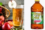 Pine Sol given to kids, preschool, preschoolers served with cleaning liquid to drink instead of apple juice, Apple juice